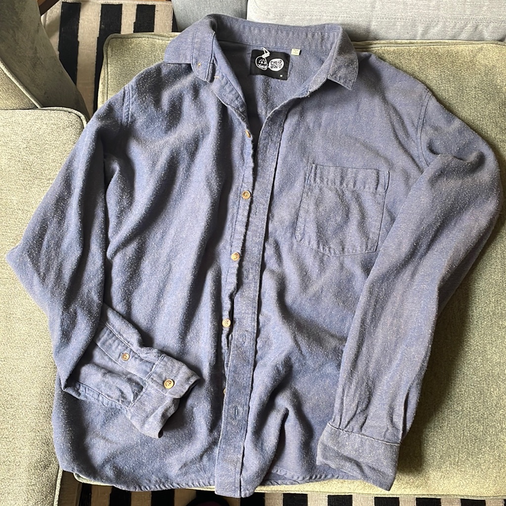 Soft Blue Button Up